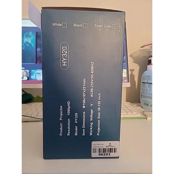 HIPPUS HY320 1080P, 4k LED Projector built in speaker and keystone correction